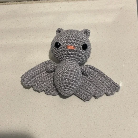 Handcrafted Bat Halloween Figure Holiday Decor Amigurui Crochet Fall Spooky - Picture 7 of 11